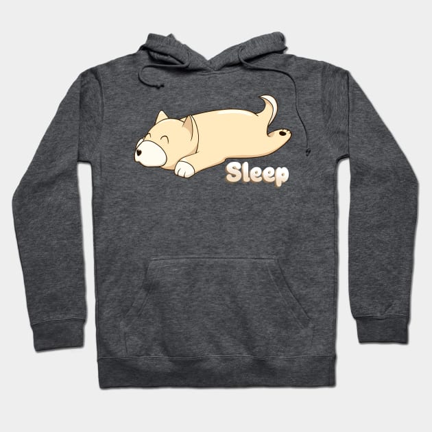 I Love Sleep Puppy Hoodie by SkullFern